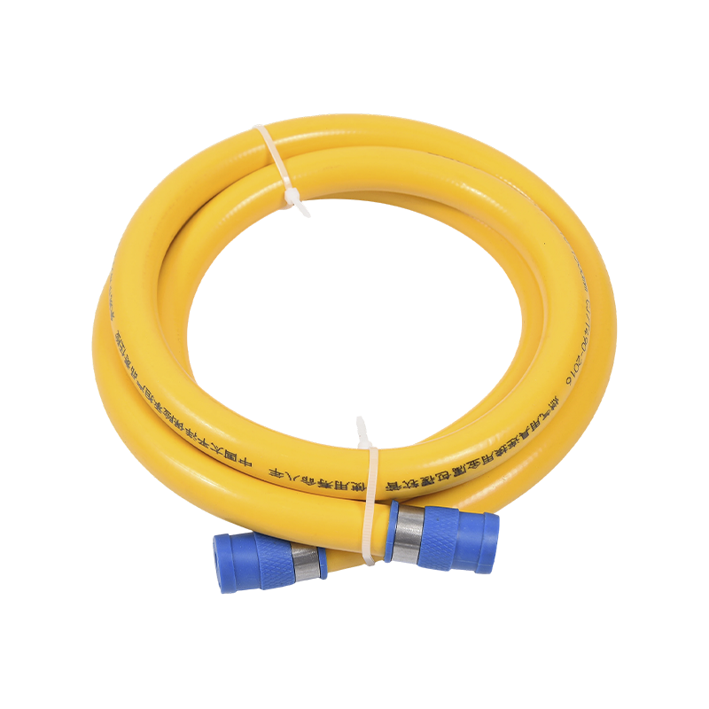 Hos Gas PVC Kuning Fleksibel Keluli Tahan Karat Hos Gas PVC Kuning Fleksibel Keluli Tahan Karat